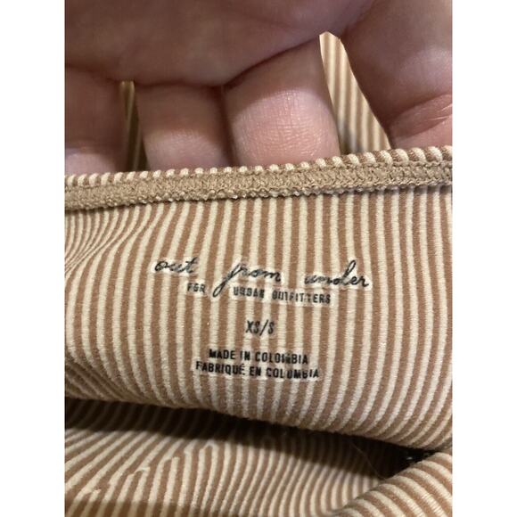 Urban Outfitters Out From Under Fitted Thong Bodysuit Brown Stripe XS/S - Picture 3 of 3